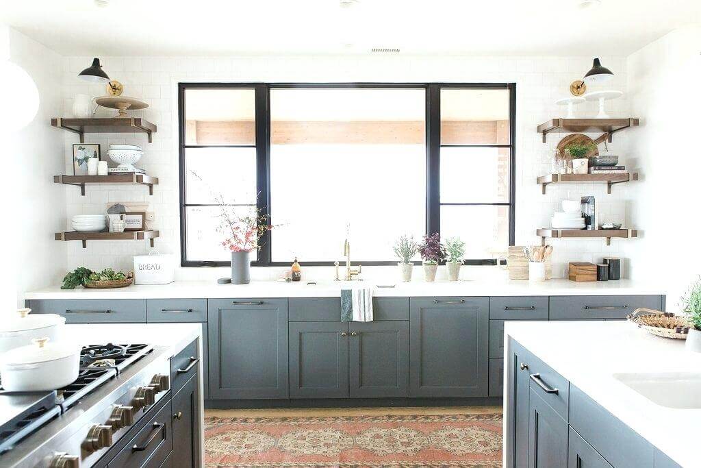 Gray and White Kitchen