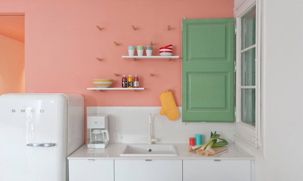 Green and Pink - best paint colors for kitchen